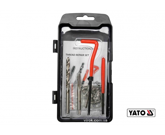 Фото 2 - Приладдя для відновлення внутрішньої різьби YATO М6 x 1.0 мм HSS 4241/4341 30 шт