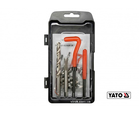 Фото 2 - Приладдя для відновлення внутрішньої різьби YATO М8 x 1.25 мм HSS 4241/4341 30 шт