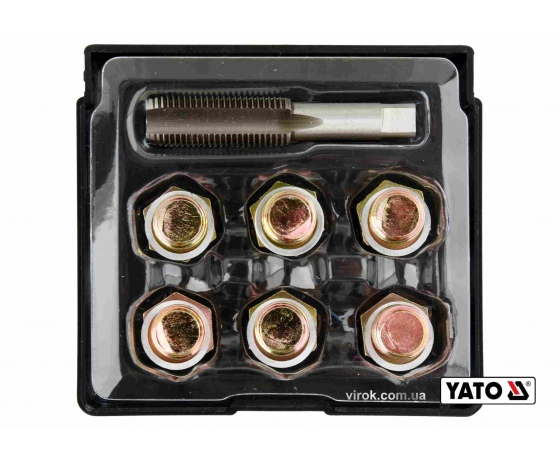 Фото 2 - Набір для ремонту оливних пробок YATO М15 х 1.5 6 шт