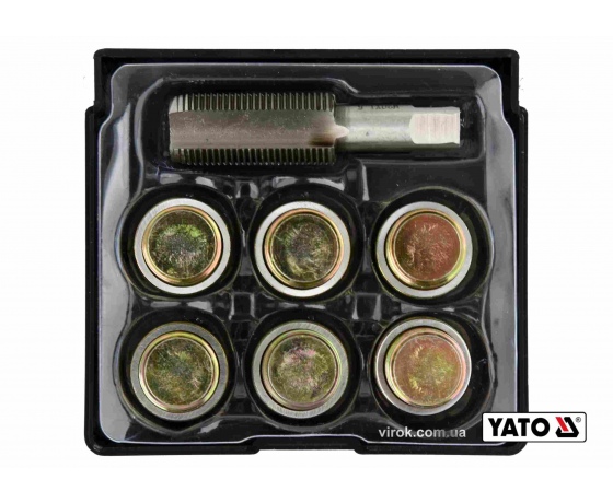 Фото 2 - Набір для ремонту оливних пробок YATO М20 х 1.5 6 шт