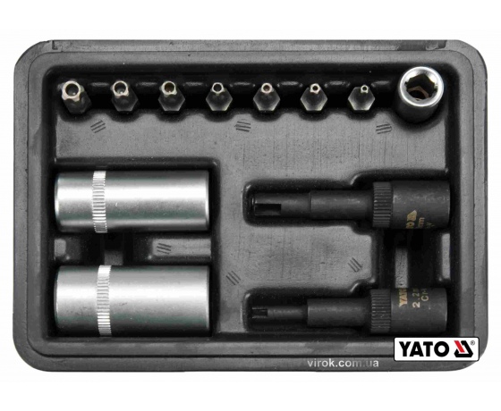 Фото 2 - Набір торцевих і викруткових насадок для обслуговування кондиціонерів YATO 1/4