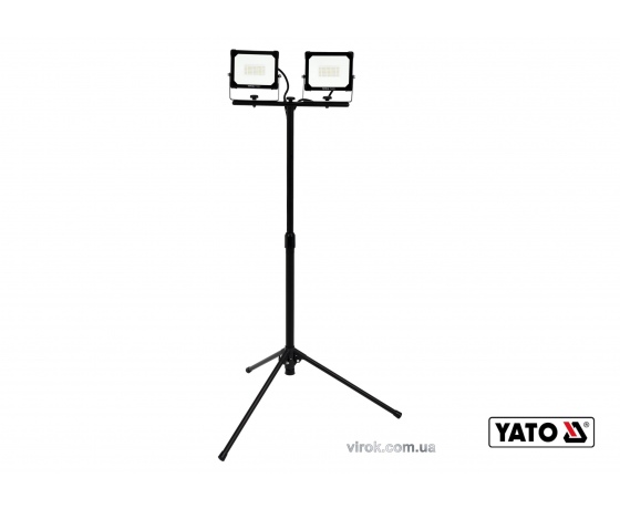 Фото 2 - Прожектори з SMD-діодами YATO 2 x 30 Вт 2 x 2700 лм на штативі 0.6-1.2 м