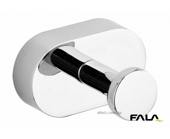 Фото 2 - Гачок прямий металевий для санвузлів FALA кріплення дюбель/шуруп