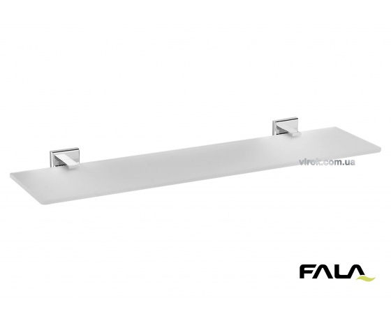 Фото 2 - Полка скляна настінна FALA 52 см кріплення дюбель/шуруп