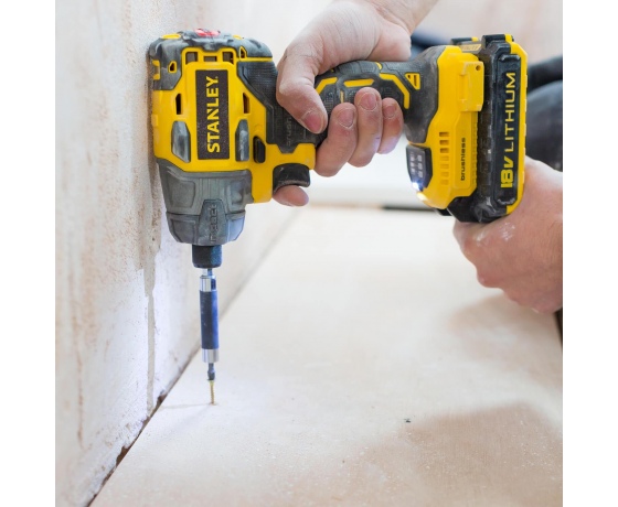 Фото 4 - Шуруповерт безщітковий акумуляторний STANLEY 2 х Li-ion 18 В 2 Агод 1/4