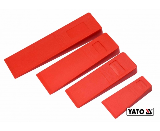 Фото 2 - Набір клинів для розколювання дерев пластикових YATO 300/245/205/136 мм 4 шт