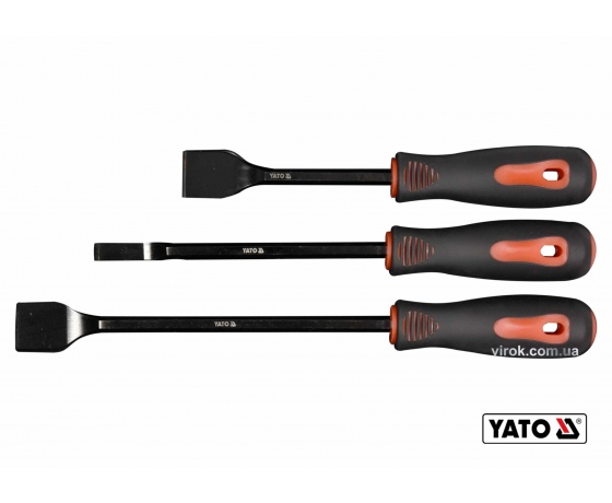 Фото 2 - Набір скребків сталевих YATO 25 x 220 мм 10 x 270 мм 25 x 310 мм 3 шт