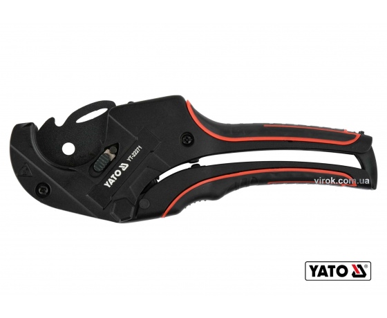 Фото 2 - Труборіз для ПВХ труб YATO Ø42 мм алюмінієвий корпус ручка- ABS + TPR
