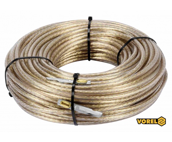 Фото 2 - Трос сталевий з наконечниками для пломб VOREL Ø6 мм x 42 м