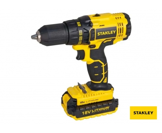 Фото 2 - Шуруповерт-дриль акумуляторний STANLEY 2 x 18 В Li-ion 2 Агод 45 Нм 13 мм + кейс