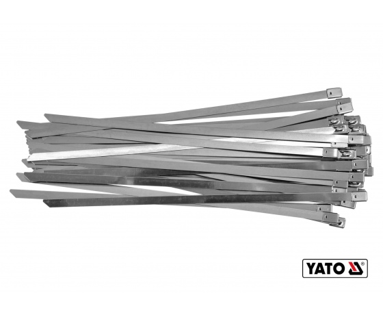 Фото 2 - Хомут затискний з нержавіючої сталі YATO 8 х 350 мм 50 шт