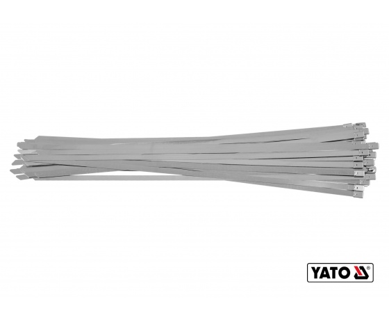 Фото 2 - Хомут затискний з нержавіючої сталі YATO 8 х 600 мм 50 шт