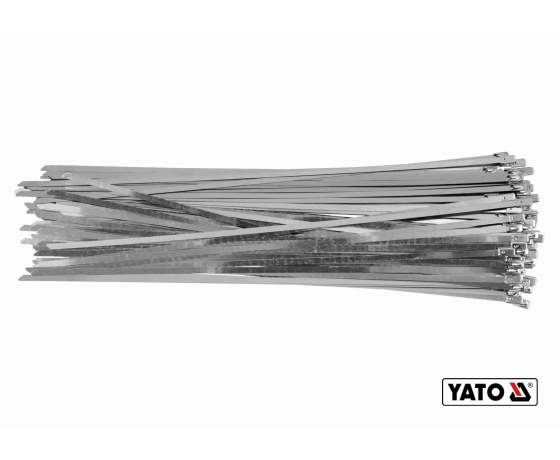 Фото 2 - Хомут затискний з нержавіючої сталі YATO 4.6 х 450 мм 100 шт