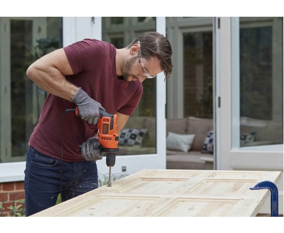 Фото 3 - Дриль ударний мережевий Black+Decker 500 Вт 2900 об/хв 49300 уд/хв