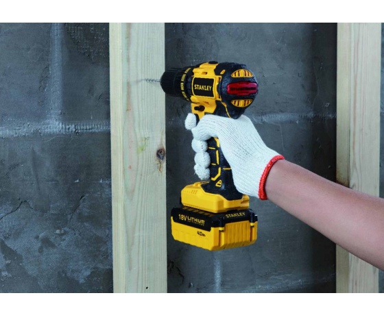 Фото 3 - Шуруповерт-дриль безщітковий акумуляторний STANLEY 2 х Li-ion 18 В 4 Агод 55 Нм 13 мм + кейс