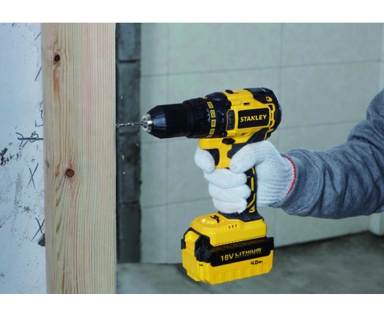 Фото 4 - Шуруповерт-дриль безщітковий акумуляторний STANLEY 2 х Li-ion 18 В 4 Агод 55 Нм 13 мм + кейс