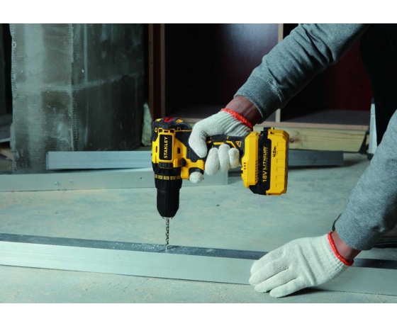 Фото 5 - Шуруповерт-дриль безщітковий акумуляторний STANLEY 2 х Li-ion 18 В 4 Агод 55 Нм 13 мм + кейс