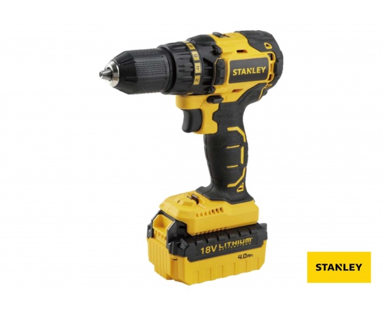 Фото 2 - Шуруповерт-дриль безщітковий акумуляторний STANLEY 2 х Li-ion 18 В 4 Агод 55 Нм 13 мм + кейс