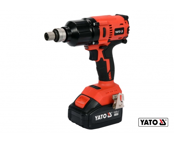 Фото 2 - Гайковерт ударний акумуляторний безщітковий YATO Li-Ion 18 В 3 Агод 700 Нм 1/2
