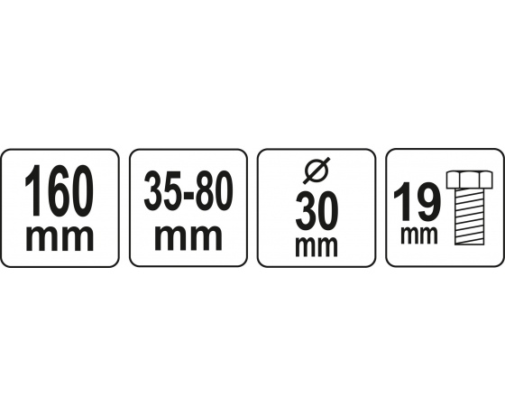 Фото 3 - Знімач кульових опор автомобіля YATO Ø30 x 160 x 36-75 мм