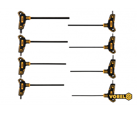 Фото 2 - Набір ключів шестигранних Т-подібних VOREL HEX 2.5-10 мм 100-200 мм 8 шт