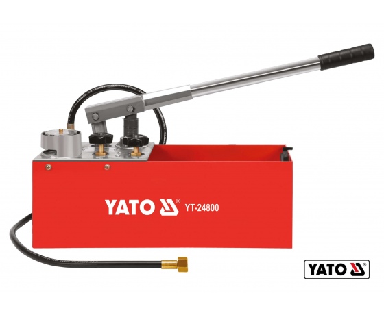 Фото 2 - Прес ручний для контролю щільності трубних систем YATO 5 Мпа 12 л