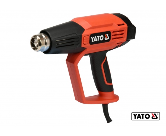 Фото 2 - Фен технічний YATO 1.6 кВт 50-650°C 250-500л/хв 2 режими + 5 насадок