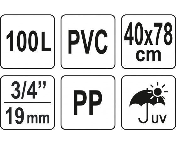 Фото 7 - Бак збірний дощової води з ПВХ FLO 100 л Ø3/4