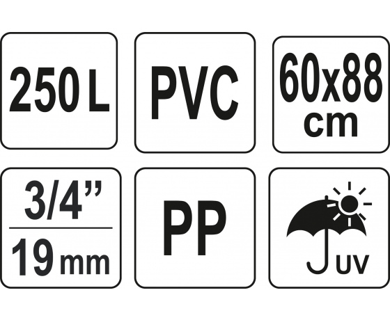 Фото 7 - Бак збірний дощової води з ПВХ FLO 250 л Ø3/4