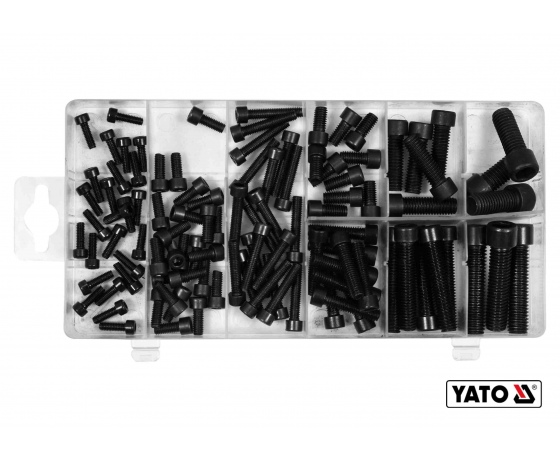 Фото 2 - Гвинти з циліндричними головками під шестигранний шліц YATO М4-М10 106 шт