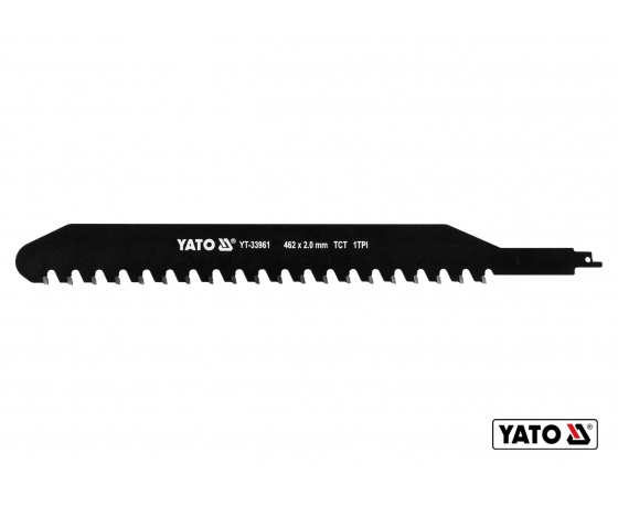 Фото 2 - Полотно по керамічній і силікатній цеглі до шаблевої пили YATO 462 x 2 мм 1 зуб/1