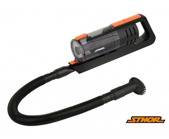 Фото 2 - Порохотяг автомобільний акумуляторний STHOR Li-Ion 11 В 2.6 Агод 100 Вт фільтр HEPA + насадки + сумка