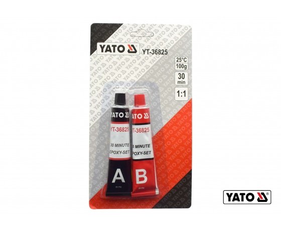 Фото 2 - Клей двокомпонентний епоксидний YATO 20-30 хв по 28 г