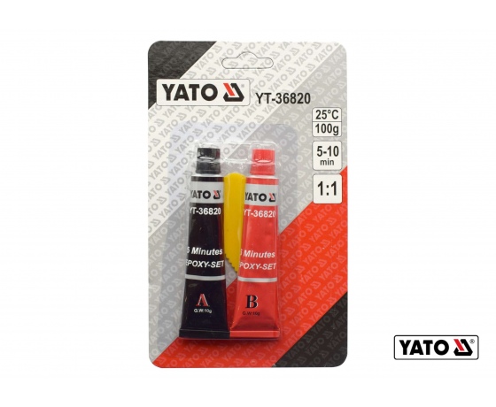 Фото 2 - Клей двокомпонентний епоксидний YATO 5-10 хв по 10 г