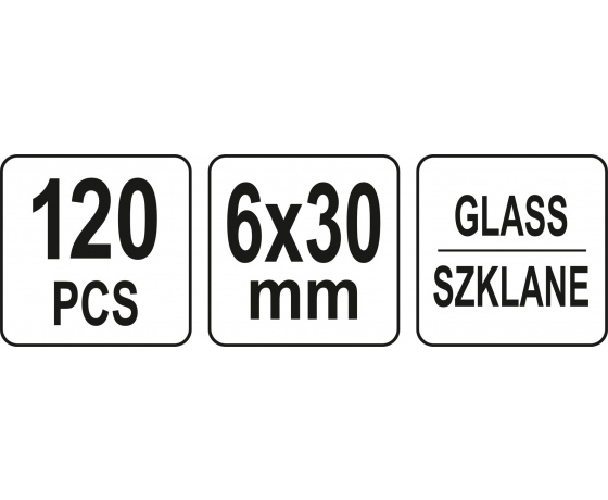 Фото 4 - Запобіжники електромережі зі скляною прозорою оболонкою YATO, Ø6 x 30 мм, 5-30 А, 120 шт.