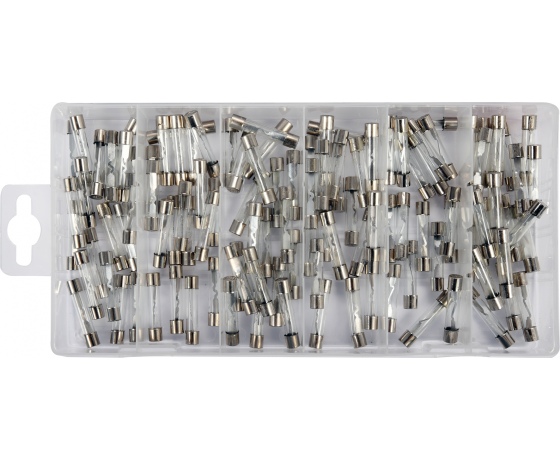 Фото 2 - Запобіжники електромережі зі скляною прозорою оболонкою YATO, Ø6 x 30 мм, 5-30 А, 120 шт.