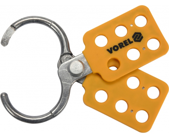 Фото 2 - Затискач пружинний алюмінієвий VOREL Ø6 x 48 мм для 6 навісних замків з дугою Ø≤ 10 мм