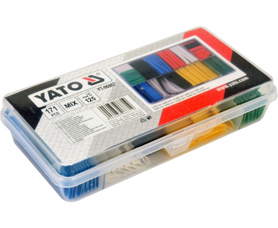 Фото 3 - Кембрики термоусадні до 125°C YATO різних розмірів 171 шт.