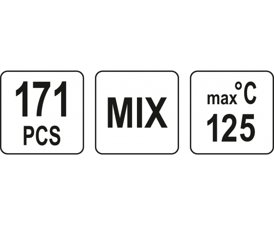Фото 5 - Кембрики термоусадні до 125°C YATO різних розмірів 171 шт.