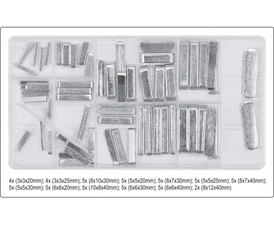 Фото 3 - Клини до пасових роликів YATO різних розмірів 60 шт.