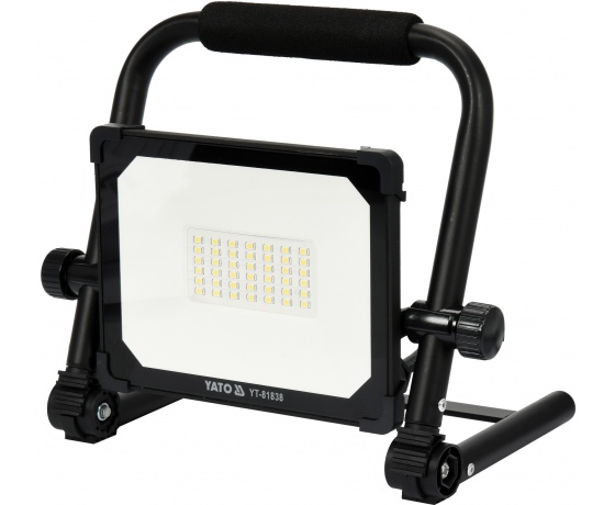 Фото 2 - Прожектор переносний з SMD-діодним випромінювачем YATO: 30 Вт, 230В, 3000лм, 42 діоди, кабель- 1.5 м