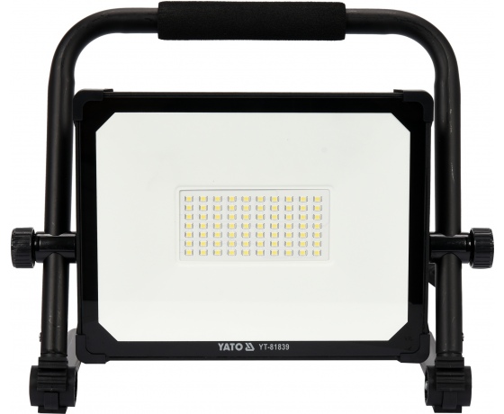 Фото 3 - Прожектор переносний з SMD-діодним випромінювачем YATO: 50Вт, 230В, 5000лм, 70 діодів, кабель- 1.5 м