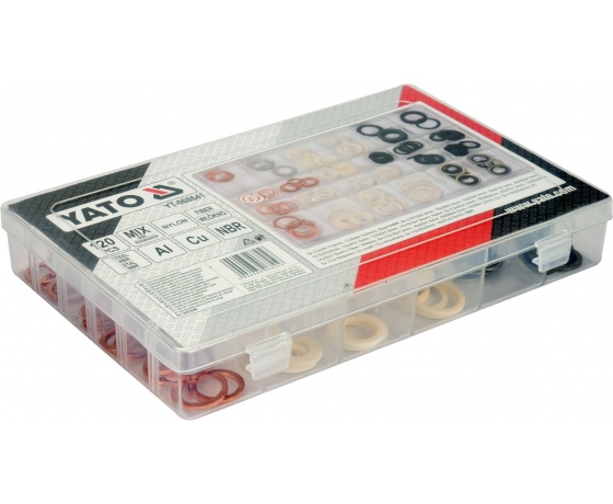 Фото 4 - Прокладки для зливних корків YATO різних розмірів, 120 шт.