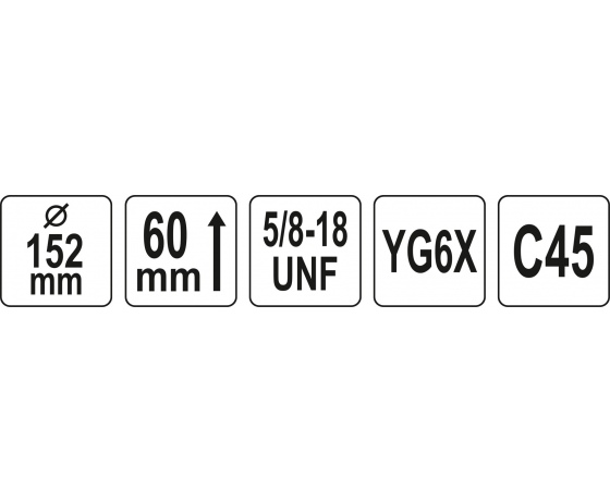 Фото 5 - Свердло корончате по силікату, кераміці, плитах OSB YATO Ø152 x 60 мм, 5/8
