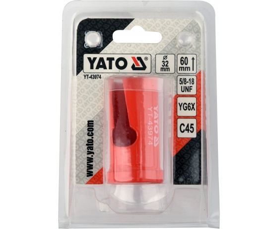 Фото 3 - Свердло корончате по силікату, кераміці, плитах OSB YATO Ø32 x 60 мм, 5/8