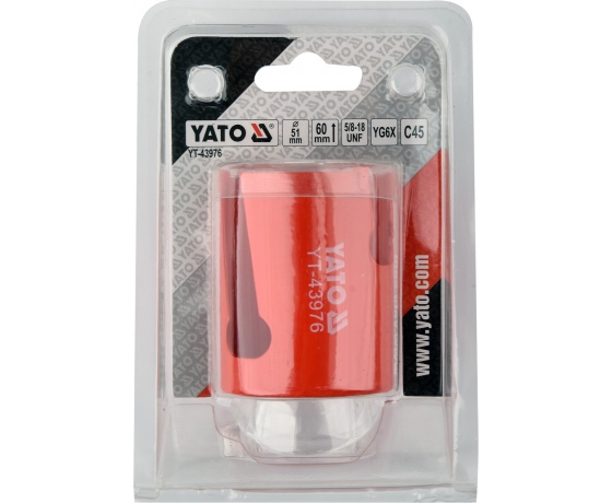 Фото 3 - Свердло корончате по силікату, кераміці, плитах OSB YATO Ø51 x 60 мм, 5/8