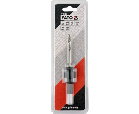 Фото 3 - Тримач YATO зі свердлом Ø6 мм HEX10, для корончатих свердл  1/2