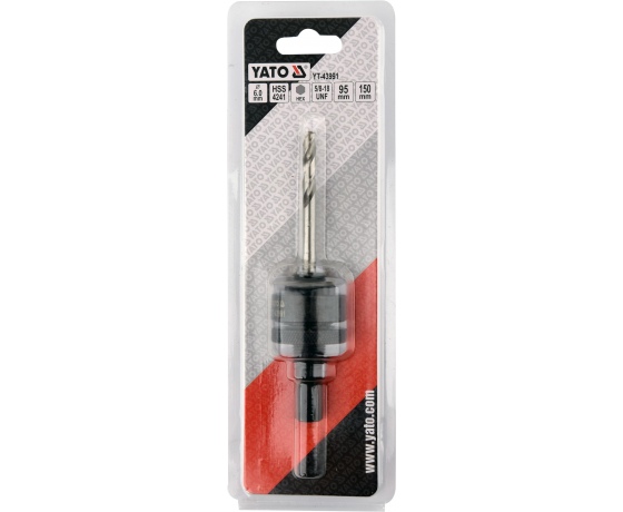 Фото 3 - Тримач YATO зі свердлом Ø6 мм HEX10, для корончатих свердл  5/8