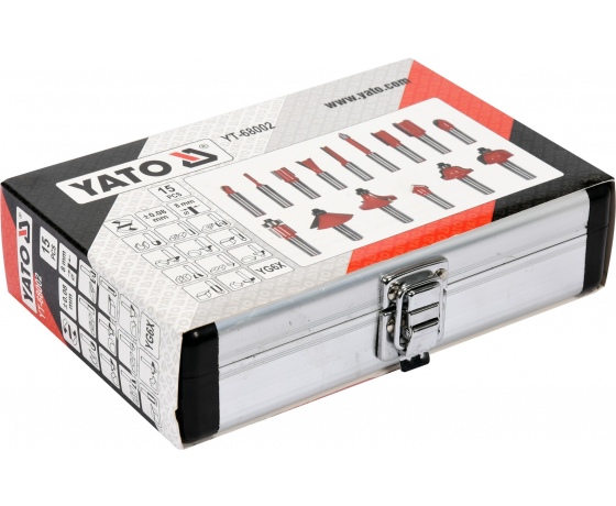 Фото 2 - Фрези YATO по дереву зі шпинделем Ø8 мм, 15 шт.