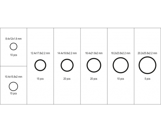 Фото 5 - Шайби мідні YATO різних розмірів, набір 95 шт.